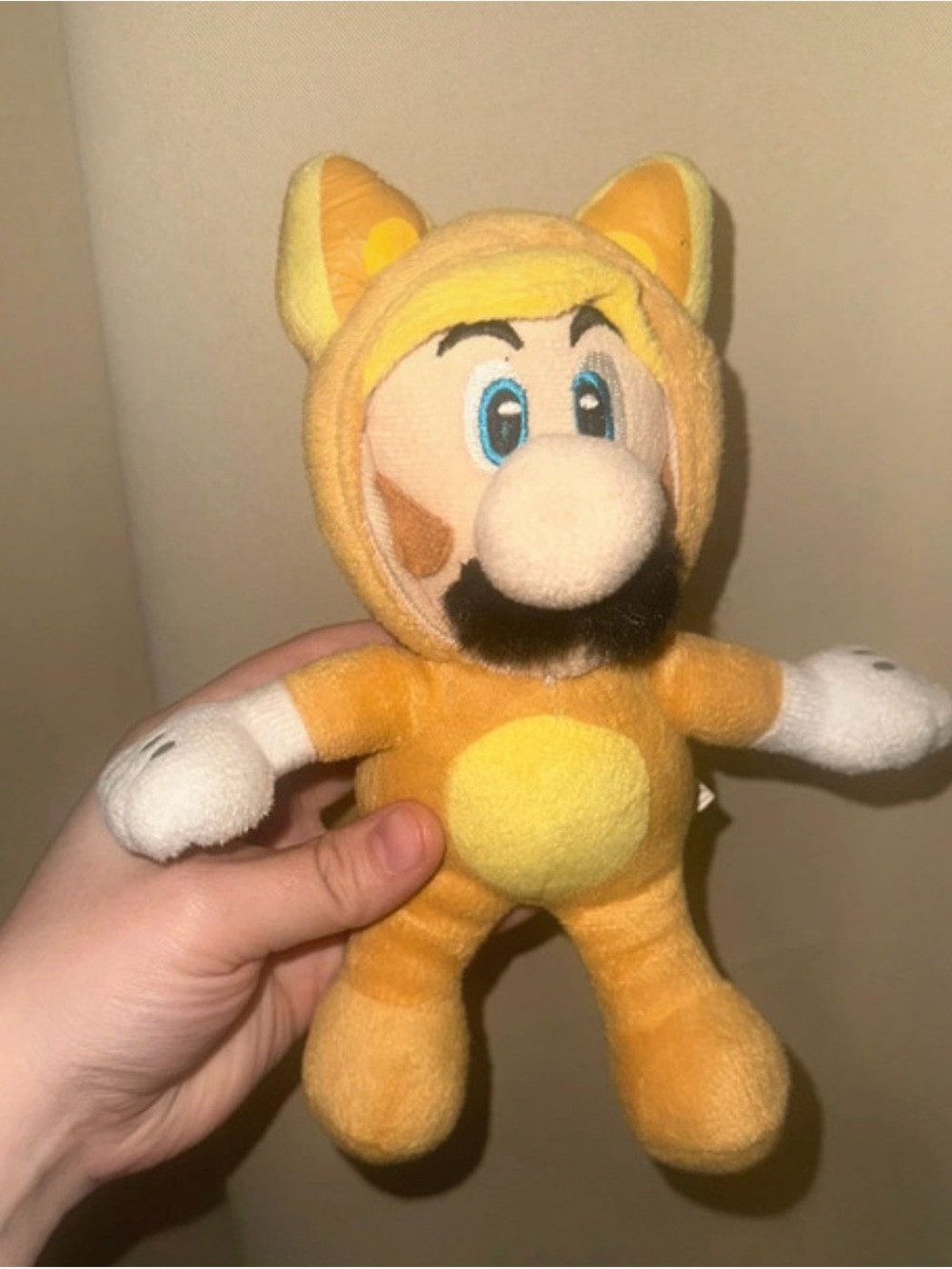 Super Mario Cat Plush Toy - Yellow Cat Suit
